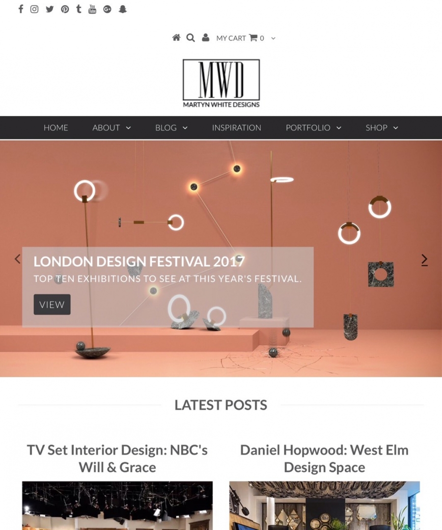 2017 | "London Design Festival - Top Ten Exhibitions To See",Martyn White Designs blog