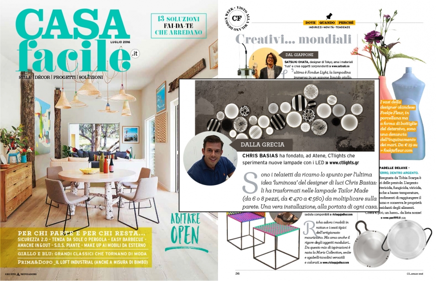2016 | CasaFacile magazine July issue Italy